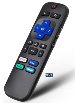 Universal Remote Control for Hisense, TCL, Onn, Sharp, Roku TV - Replacement Remote with Dedicated Buttons for Netflix, Disney+, Hulu, VUDU, Easy Setup, No Pairing Required, Compatible with Smart LED TVs - Convenient TV Control Solution