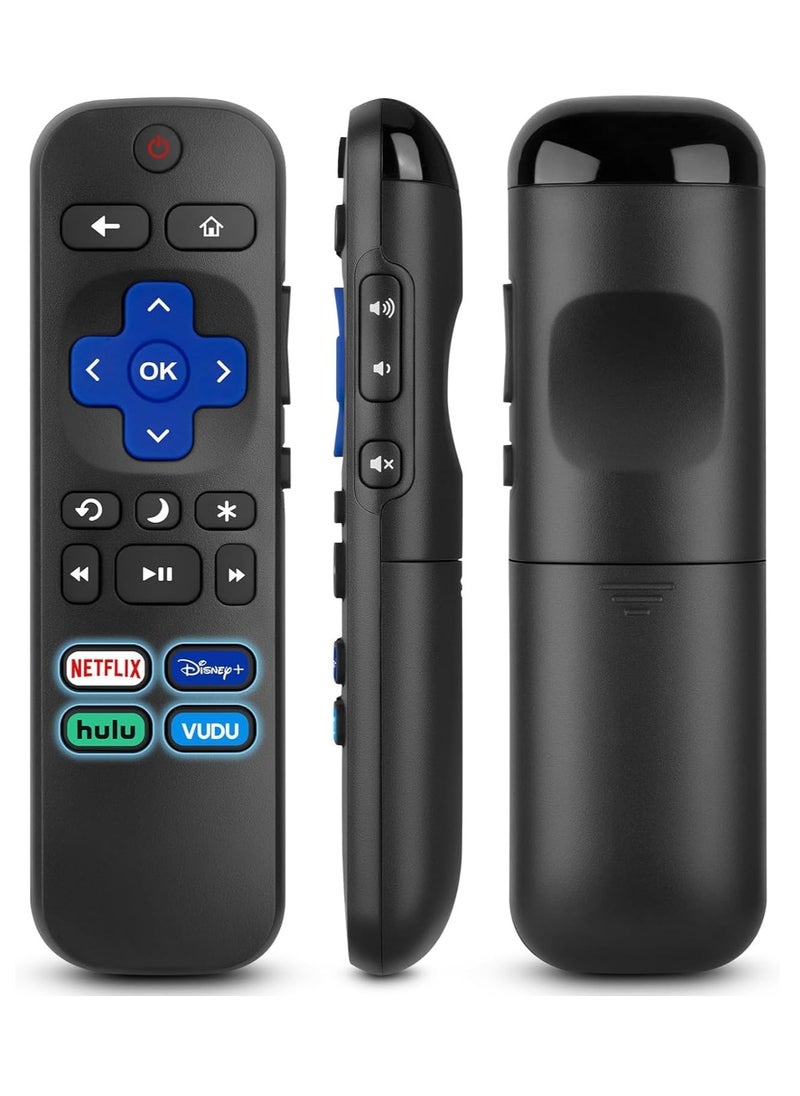 TIGER - Universal Remote Control for Hisense, TCL, Onn, Sharp, Roku TV - Replacement Remote with Dedicated Buttons for Netflix, Disney+, Hulu, VUDU, Easy Setup, No Pairing Required, Compatible with Smart LED TVs - Convenient TV Control Solution - Image 1