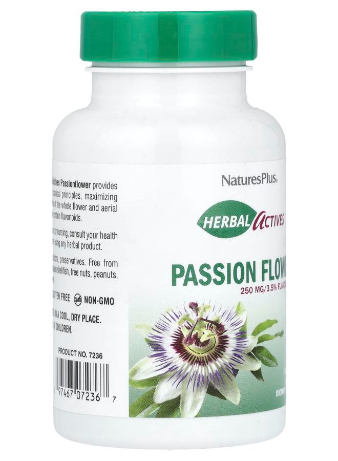 NaturesPlus Herbal Actives Passion Flower 250 mg 60 Capsules - Image 2