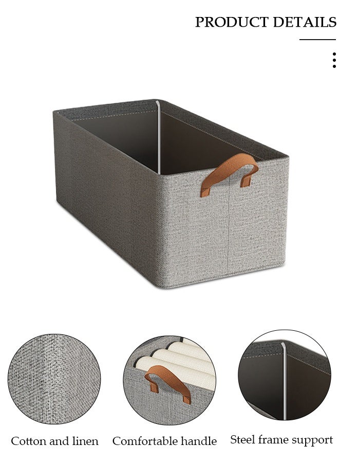 DUNISO 4pcs Wardrobe Clothes Organizer Foldable Closet Storage Organizer for Clothes Jeans Washable Closet Storage Boxes with Carrying Handles Cube Storage Bin for Home Bedroom Office - Image 3