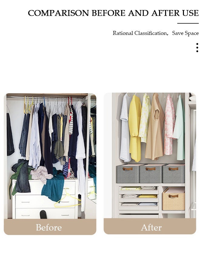 DUNISO 4pcs Wardrobe Clothes Organizer Foldable Closet Storage Organizer for Clothes Jeans Washable Closet Storage Boxes with Carrying Handles Cube Storage Bin for Home Bedroom Office - Image 5