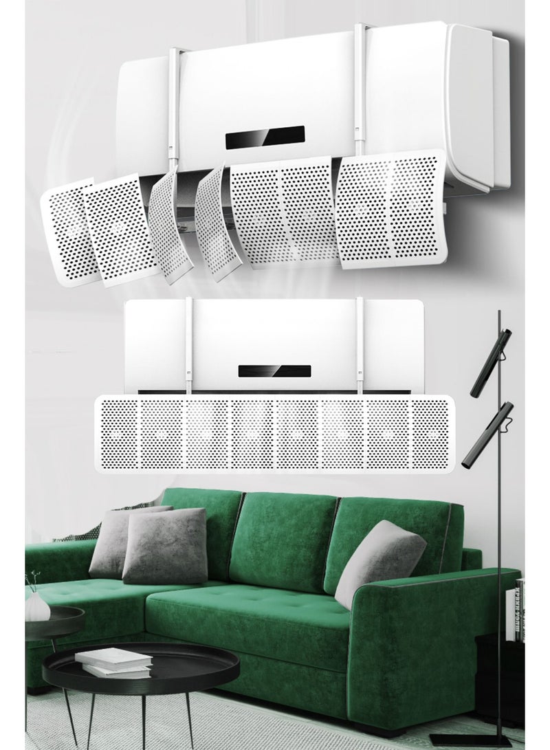 Bamboo Adjustable AC air Deflector Suitable for Split air conditioners Anti-Blast/Anti-Direct Blowing Baffle Windshield for Home Mini-Split - Image 1