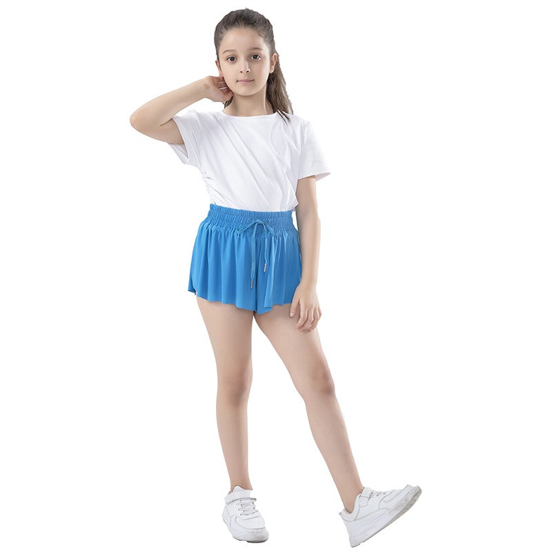 Children'S 'S Popular Butterfly Shorts Running Tennis Skirt Pants Pocket Sports Culottes - Image 5