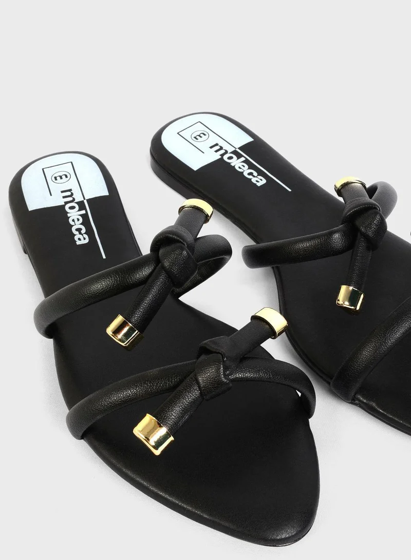 MOLECA Knot Strap Flat Sandals
