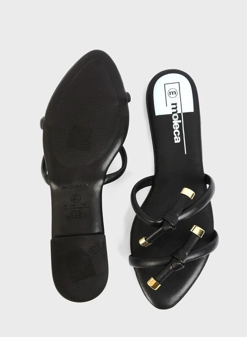 MOLECA Knot Strap Flat Sandals