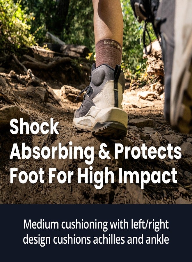 Balega Hike Merino Wool Hiking Socks, Anatomical Fit with Medium Cushioning, Moisture Wicking Drynamix™ Yarn, Mesh Venting, V-Tech Compression, Reinforced Heel, Black, X-Large - Image 5