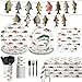 LINHAXM 170PCS Fishing Birthday Party Decorations Gone Fishing Party Decorations Include Plates Cups Cutlery Banner Tablecloth for Ofishally One Birthday Decorations - Image 3