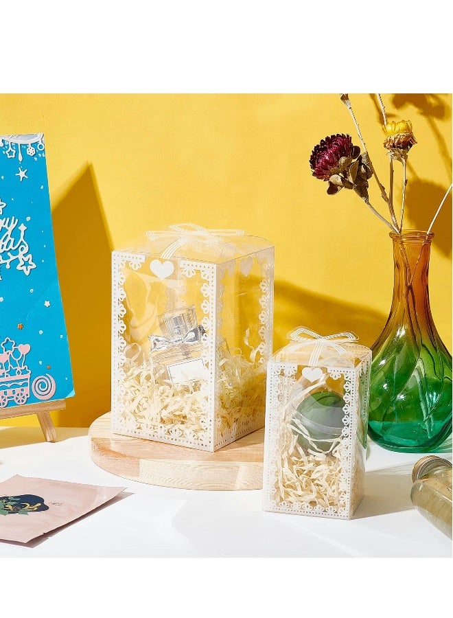 Rectangle Bow Knot Pattern Clear Plastic Favor Boxes Gift Boxes for Wedding Birthday Party,  's Gift Packaging, 2.3x2.3x4 Inch ( 28PCS ) - Image 4