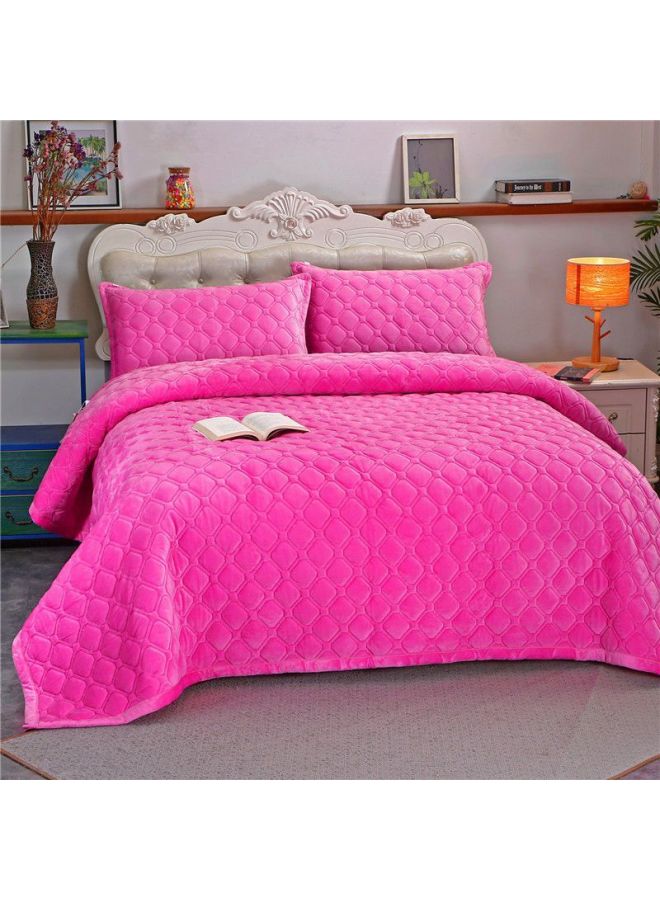 Winter Crystal Velvet Bed Sheet Blanket Thickened Non-slip Warm Coral Velvet Blanket Single Double Plus Velvet Blanket-Color:Crystal Velvet Warm Anti-slip Blanket-warm Pink ☢-Specifications:150* 200cm  ☢ - Image 1