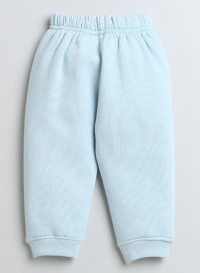 BUMZEE Sky Blue Boys Full Sleeves Fleece Winter Wear Set Age - 12-18 Months (Peb9658D-sbl) - Image 5