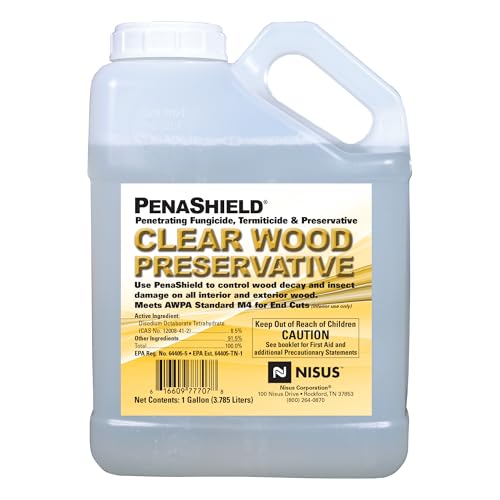Nisus PenaShield Penetrating Wood Preservative, Termiticide and Fungicide, Ready-to-Use Formula for Termites, Carpenter Ants, Wood-Boring Beetles, Wood Decay Protection, 1 Gallon - Image 1