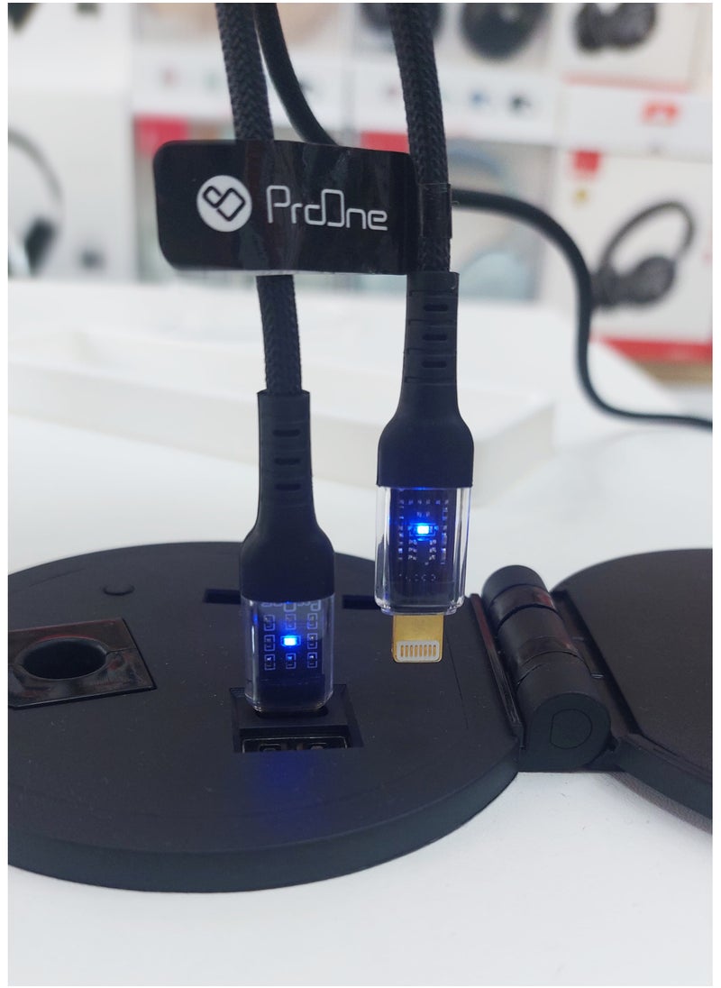 ProOne - ProOne USB C to Lightning iPhone Charger Cable 100cm USB C to Lightning Cable Fast Charging Power Delivery PD 20W iPhone Cable for iPhone 14/14 Pro/14 Plus/14 Pro Max, iPad Pro, iPhone 8-13 All Series - Image 1