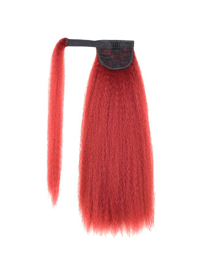 NIBEMINENT Curly Ponytail Hair Extension Red 22inch
