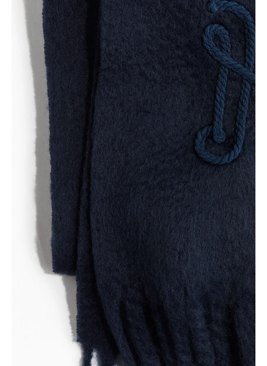 اتش اند ام Embroidery-Detail Scarf