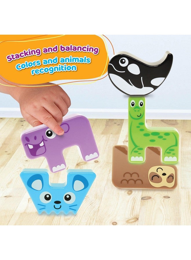 Hap-p-kid Montessori Puzzle N’ Stack Animals Toys, Kids Stacking Building Animal Blocks Toy For Toddler Preschool, Fun Educational Stacker Gifts For 12 18 24 36 Months, 1 2 3 4 Year Old - Image 3