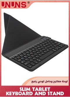 UNUNS Universal 7.0 Inch Android Tablet Case With Keyboard,Removable Wireless Bluetooth Keyboard,PU Leather Folio Book Cover And Stand,Slim Portable Keyboard iOS/Android/Windows System Tablet  - Image 1