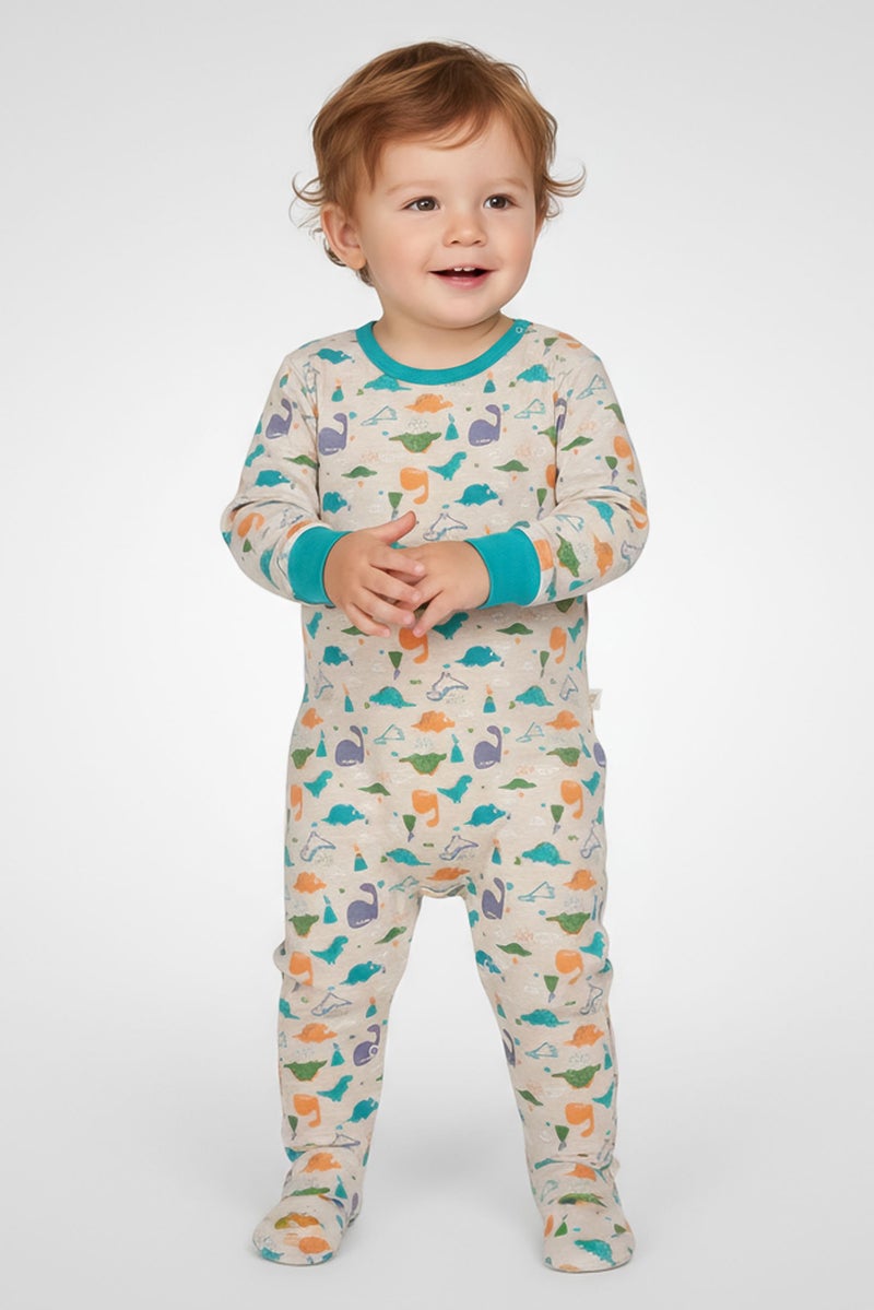 Hamleys Toddlers Boy Graphic Print Sleepsuit, Multicolor - Image 1