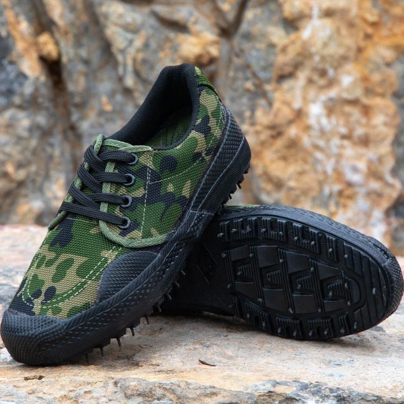Old-Fashioned Labor Protection Shoes For Men, Lightweight, Soft-Soled, Wear-Resistant, Construction Site Camouflage Liberation Shoes, Comfortable And Breathable All-Season Rubber Shoes - Image 4