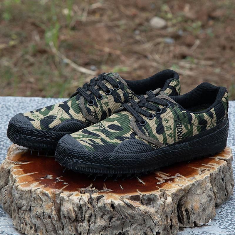 Old-Fashioned Labor Protection Shoes For Men, Lightweight, Soft-Soled, Wear-Resistant, Construction Site Camouflage Liberation Shoes, Comfortable And Breathable All-Season Rubber Shoes - Image 5