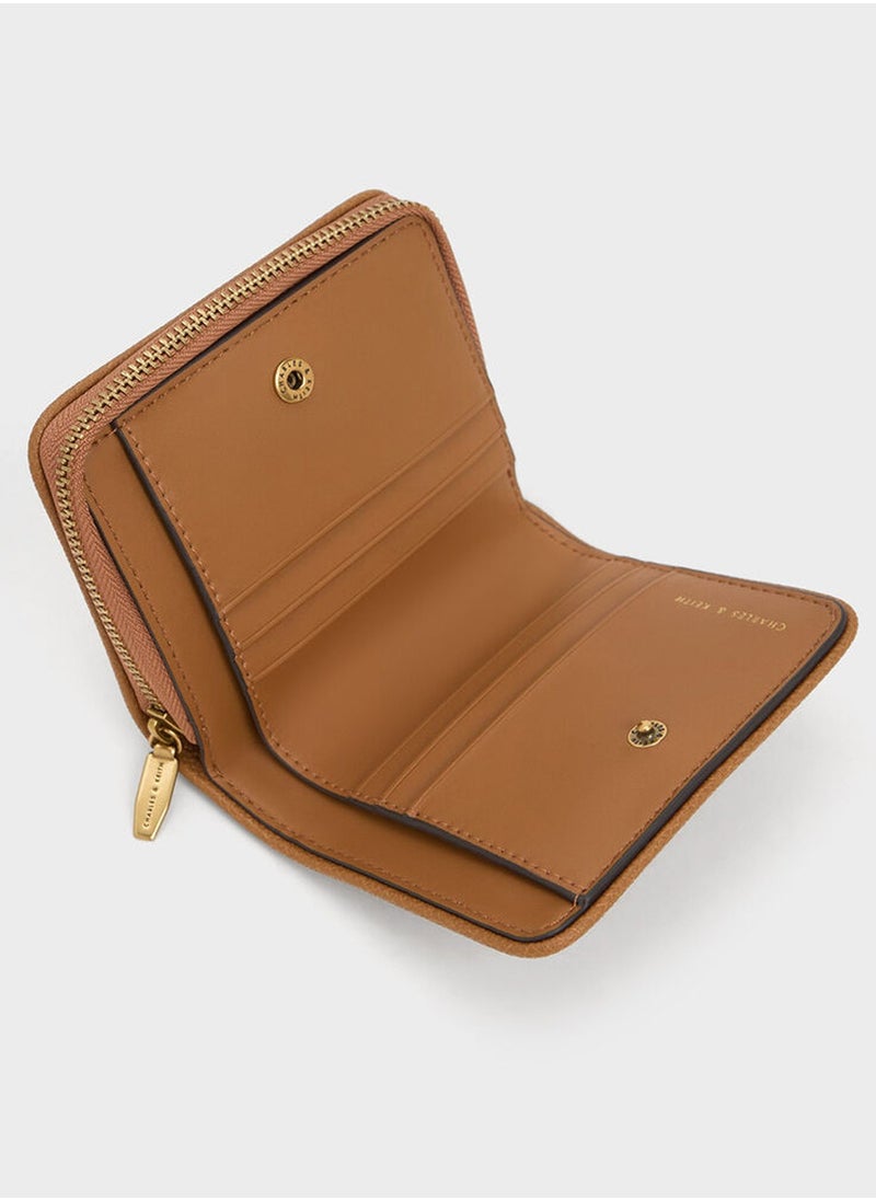 Charles & Keith CHARLES & KEITH Anwen Quilted Zip-Around Wallet - Brown  - Image 2