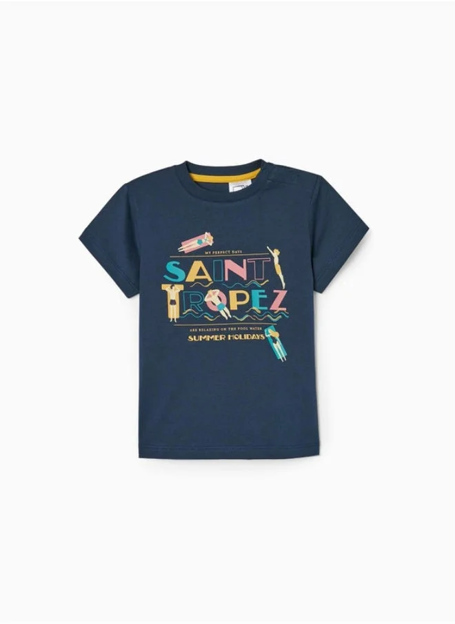 Zippy Cotton T-Shirt UPF 30 for Baby Boys 'Saint Tropez', Dark Blue