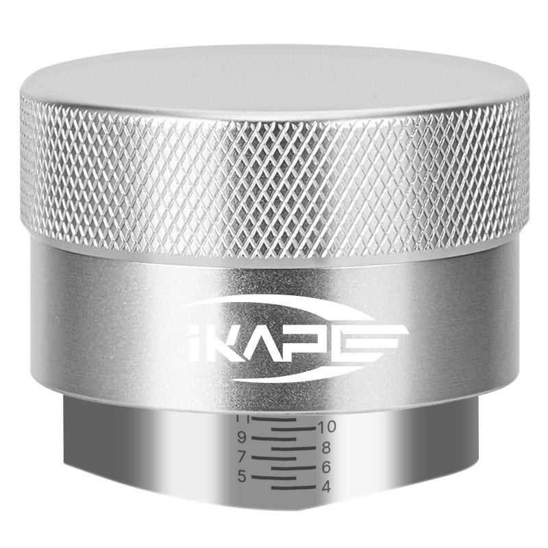 IKAPE Coffee Products 53MM Coffee Distributor Gravity Adaptive Espresso Distributor Fits All 54MM Espresso Portafilter Compatible with 54MM Breville Bottomless Portafilter Silver