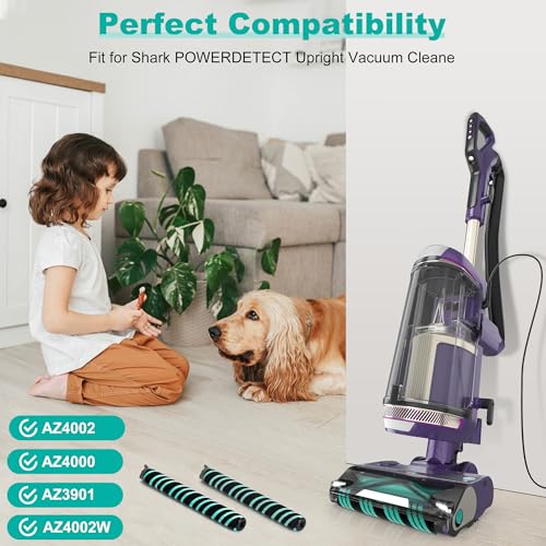 Janedtcyy AZ4000 AZ4002 AZ3901 Soft Brush Roller Replacement Parts Compatible with Shark POWERDETECT Upright Vacuum Cleaner, 2 Brushroll, 1 Cleaning Brush, 468FP4000 - Image 2