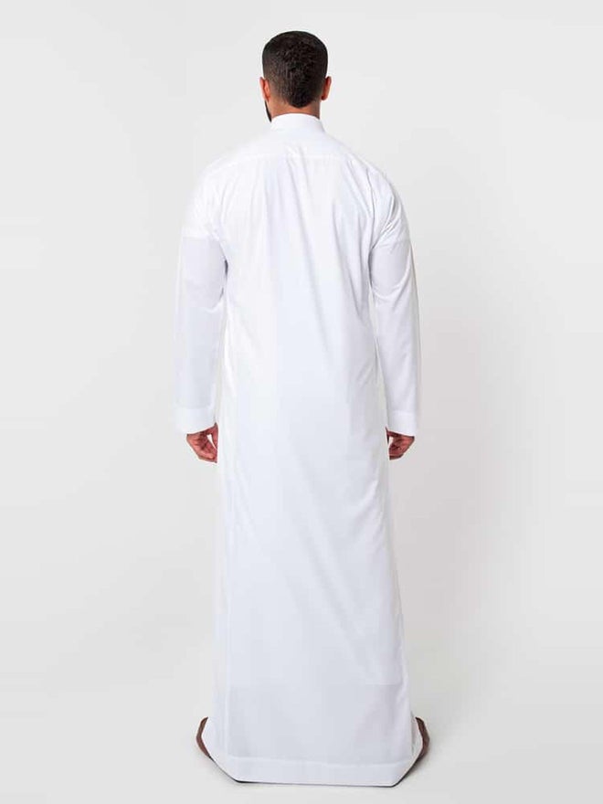 الشياكة ثوب كلاسيك رجالي بسحَّاب غلق، أبيض - 56 بوصة - Image 5