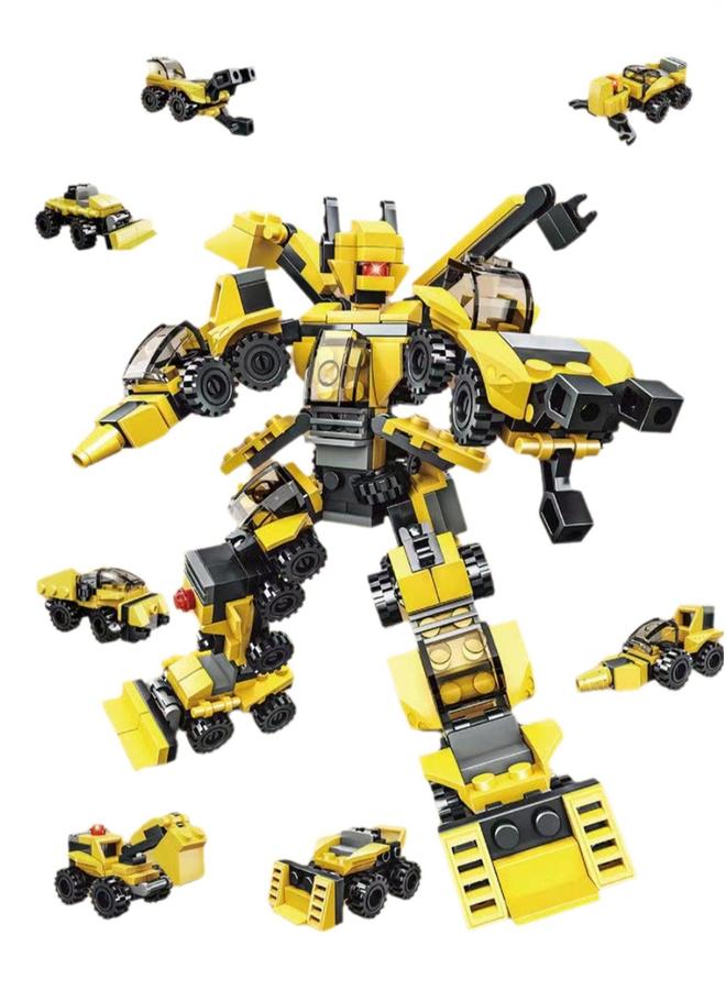 Children's Compatible Small Particle Educational Assembly Toy Building Block Set(8 In 1 Engineering Mecha) - Image 3
