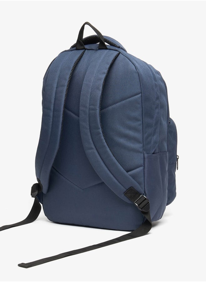 Kappa Lee Cooper Logo Applique Backpack with Adjustable Strap and Pencil Pouch - 45x30x25 cm  - Image 3