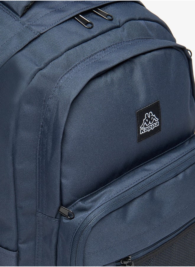 Kappa Lee Cooper Logo Applique Backpack with Adjustable Strap and Pencil Pouch - 45x30x25 cm  - Image 5