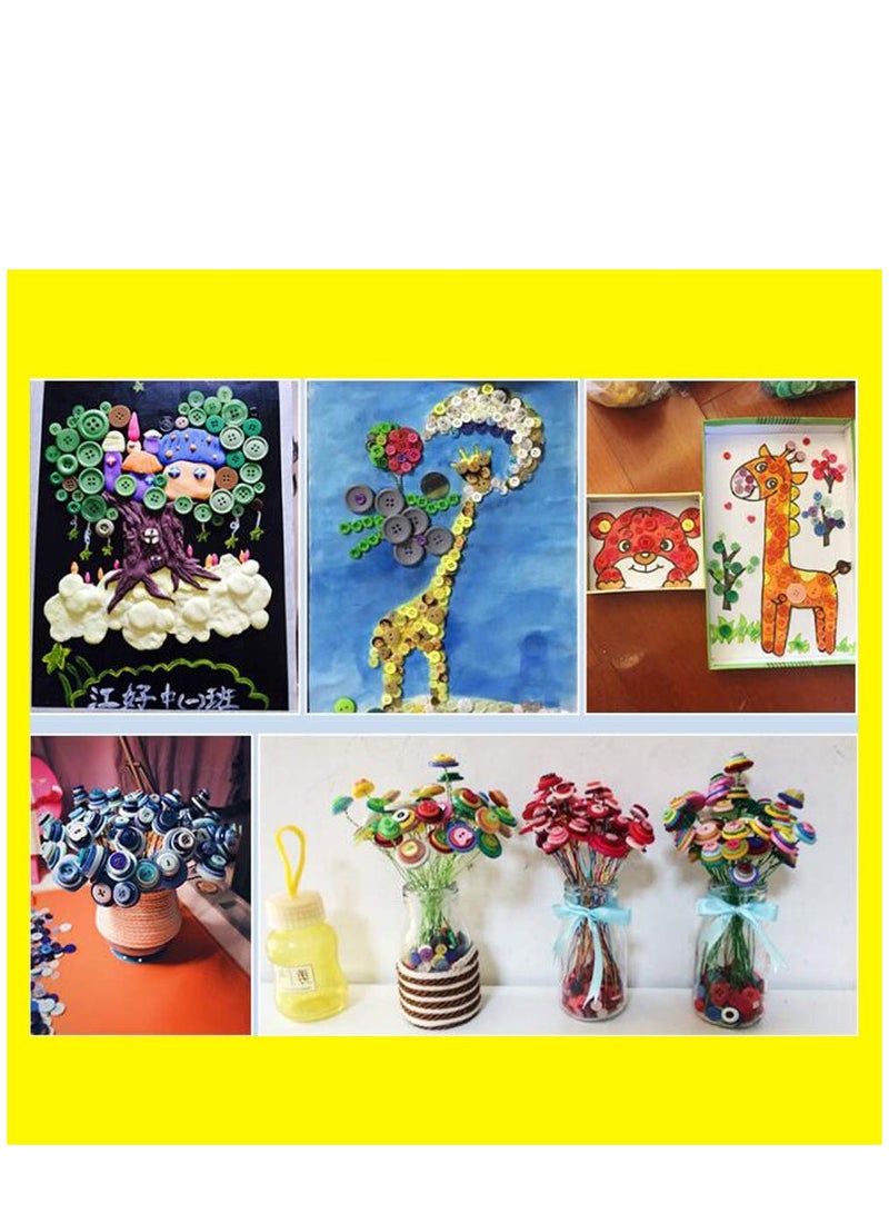 SYOSI Assorted Size Resin Round Buttons DIY Craft Sewing Decorations for Kid's Painting (Red, 200g set) - Image 5