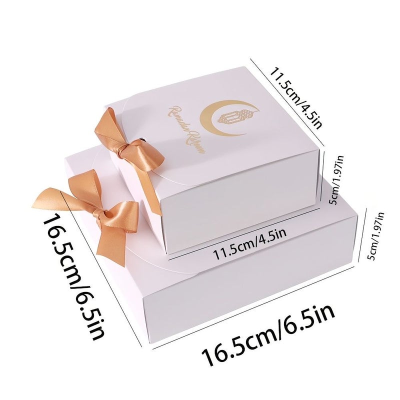 Gift for Him Her 5 Piece Large Ramadan Gift Box Set Black With Gold Ribbon Elegant Design For Expressing Warm Wishes During Celebrations - Image 3