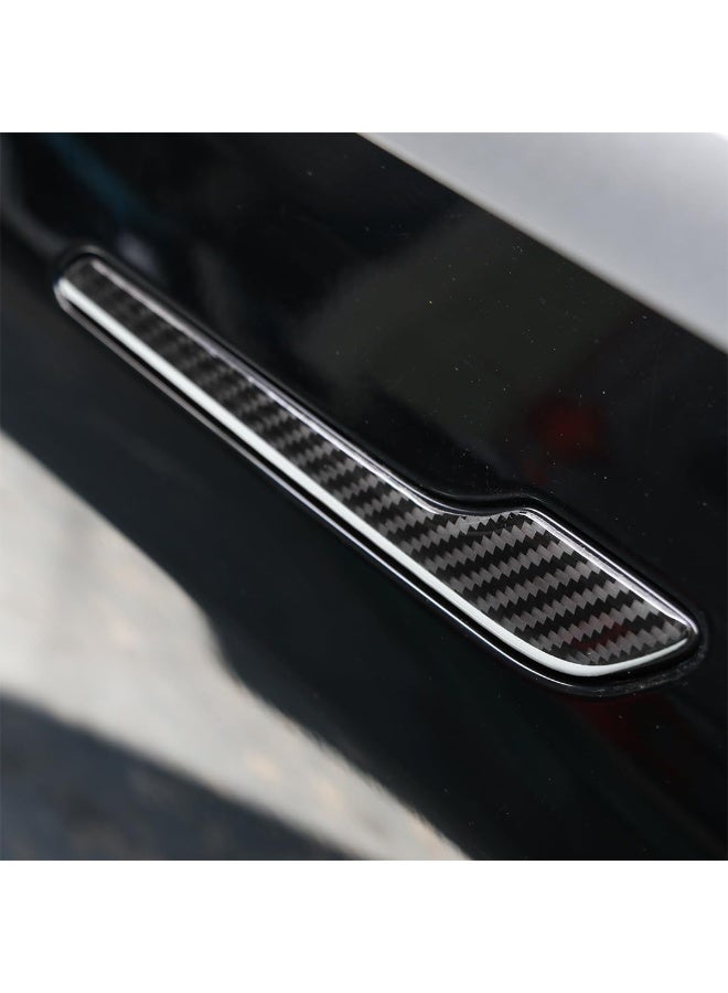 أتش بي أس واقي مقابض الأبواب من ألياف الكربون لتسلا موديل 3 / موديل Y – ملصقات مقاومة للخدش وزينة خارجية للحماية والأناقة - Image 3