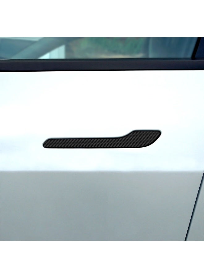 أتش بي أس واقي مقابض الأبواب من ألياف الكربون لتسلا موديل 3 / موديل Y – ملصقات مقاومة للخدش وزينة خارجية للحماية والأناقة - Image 2