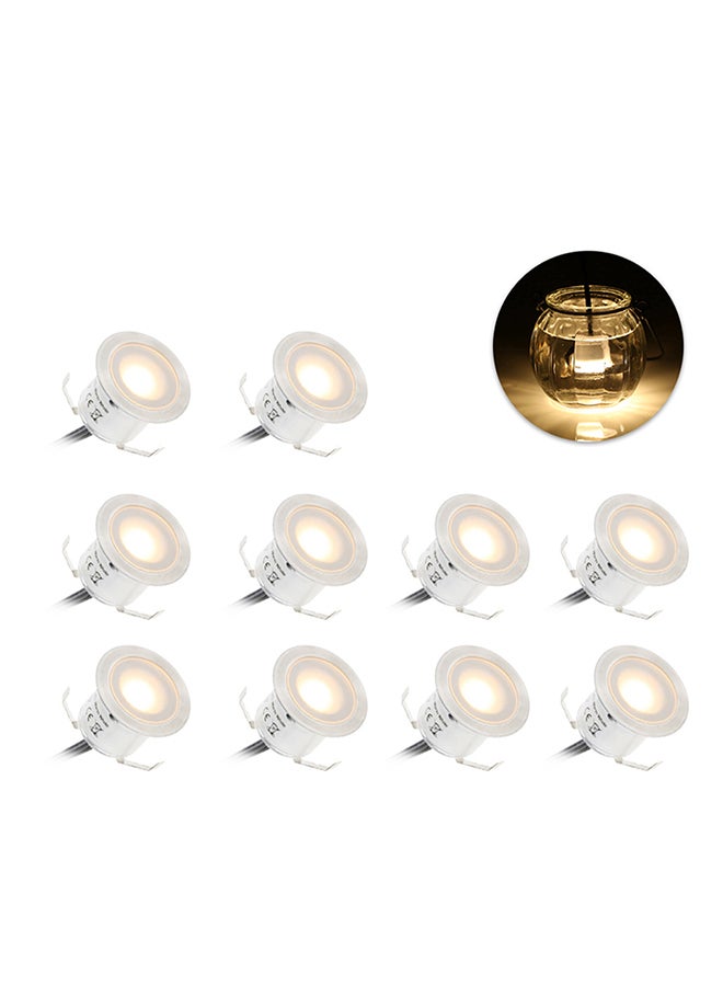 10 Piece LED Deck Lights 6W Silver 28.0 X 15.5 X 6.0cm - Image 1