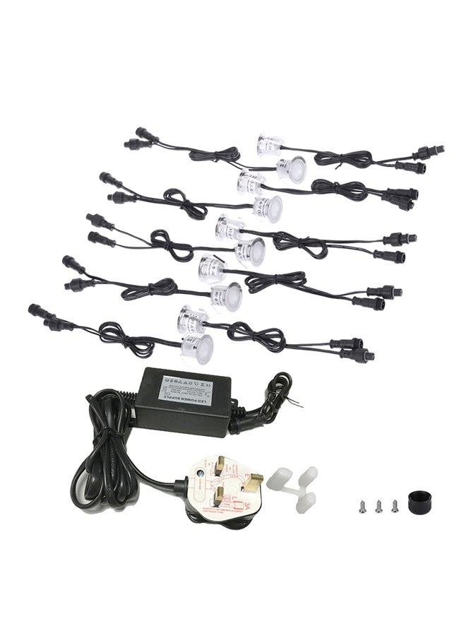 10 Piece LED Deck Lights 6W Silver 28.0 X 15.5 X 6.0cm - Image 2