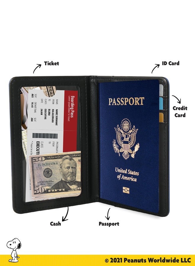 SALLY ROSE Peanuts Joe Cool Snoopy Passport Cover Official License, Cute Passport Holder for Travel, Snoopy Gifts - Image 2