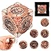 Froggod Roulette Dice Spinner 7in1 Metal DND Dice Set with 3D Relief Mechanical DND Spinner for Dungeons and Dragons Gifts DM PlayersAncient Gold - Image 2