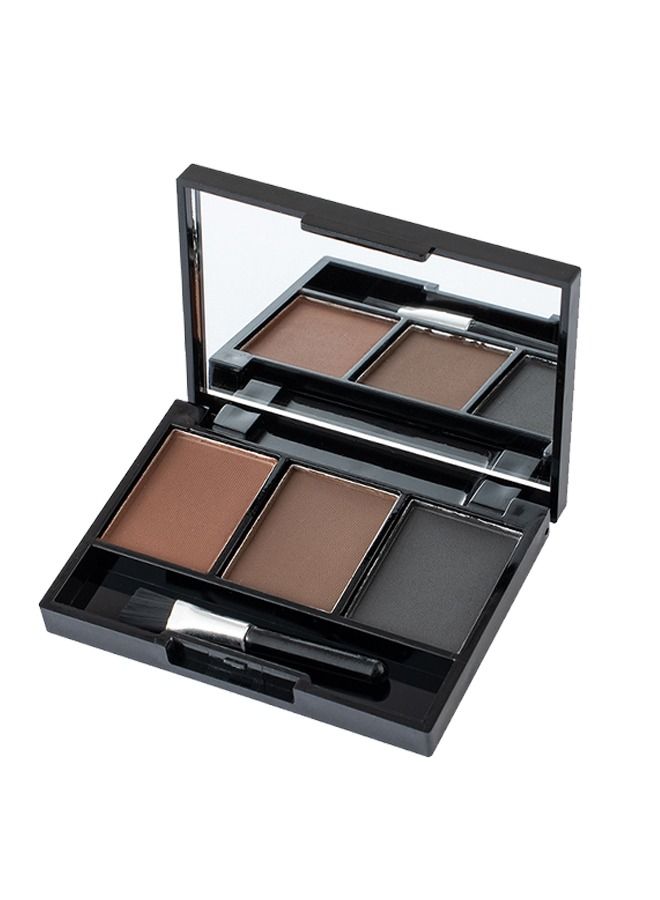 Julystar Makeup powder eyebrow powder 3-color eyebrow set-eyebrow color palette-beauty cosmetic eyebrow pencil for nose shadow-professional makeup eyebrow filler - Image 2
