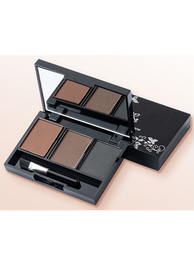Julystar Makeup powder eyebrow powder 3-color eyebrow set-eyebrow color palette-beauty cosmetic eyebrow pencil for nose shadow-professional makeup eyebrow filler - Image 3
