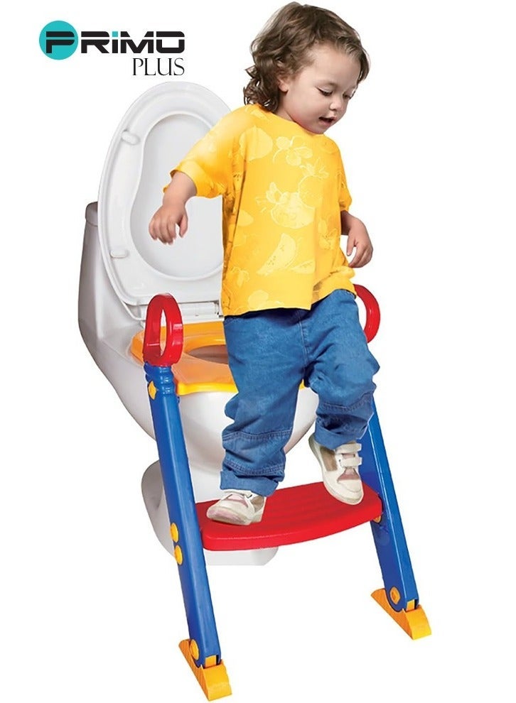 PRIMO PLUS Portable Folding Trainer Toilet Potty Training Ladder Chair For Children - Image 2