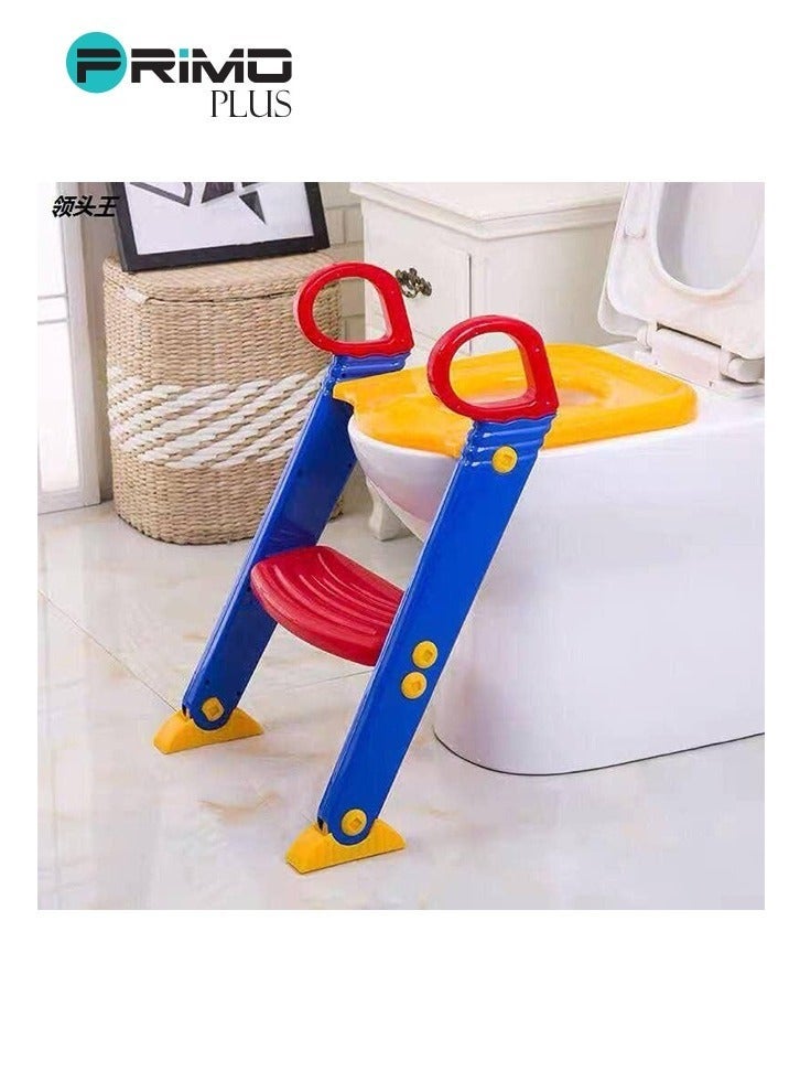 PRIMO PLUS Portable Folding Trainer Toilet Potty Training Ladder Chair For Children - Image 3