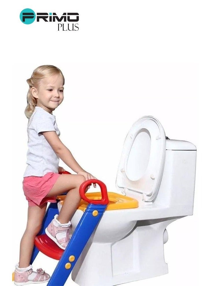 PRIMO PLUS Portable Folding Trainer Toilet Potty Training Ladder Chair For Children - Image 5