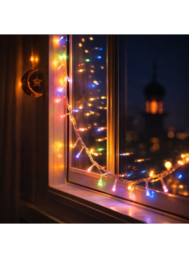 Home Care 50 متر أضواء خيوط الجنية LED، 320 LED، أبيض دافئ – قابس 3 دبابيس، 8 أوضاع، أضواء سلك نحاسي مقاوم للماء للتزيين الاحتفالي، المنزلي والخارجي - Image 5