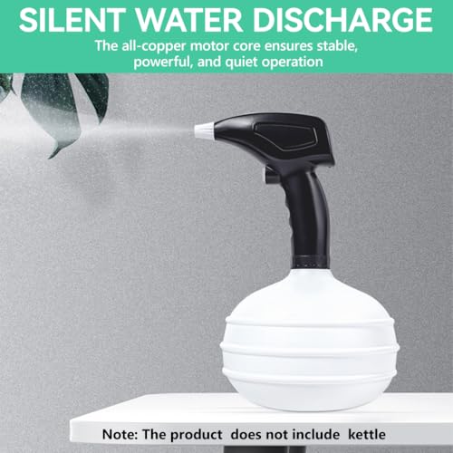 HASTHIP® Electric Sprayer for Plants, Electric Water Spray Gun with 6.6ft Hose & Metal Straight Nozzle, Stream & Mist Spray, USB Rechargeable Electric Sprayer for Watering, Gardening (Without Bottle) - Image 4