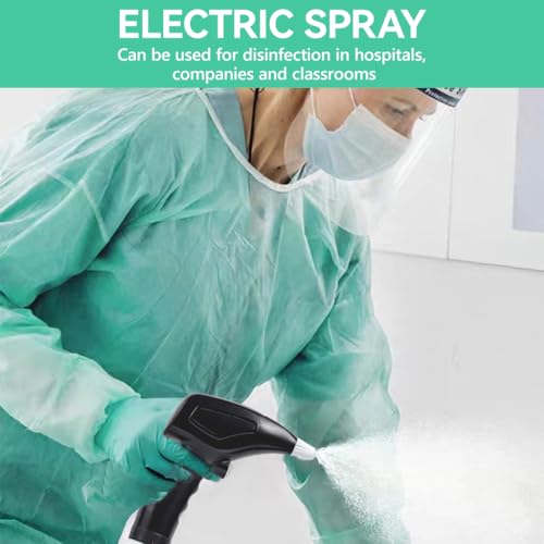 HASTHIP® Electric Sprayer for Plants, Electric Water Spray Gun with 6.6ft Hose & Metal Straight Nozzle, Stream & Mist Spray, USB Rechargeable Electric Sprayer for Watering, Gardening (Without Bottle) - Image 3