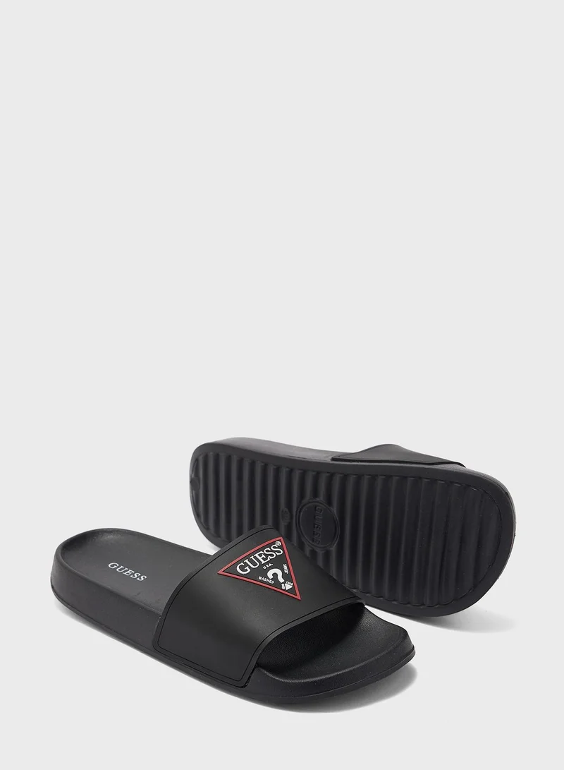 GUESS Pvc Molded Pool Slider