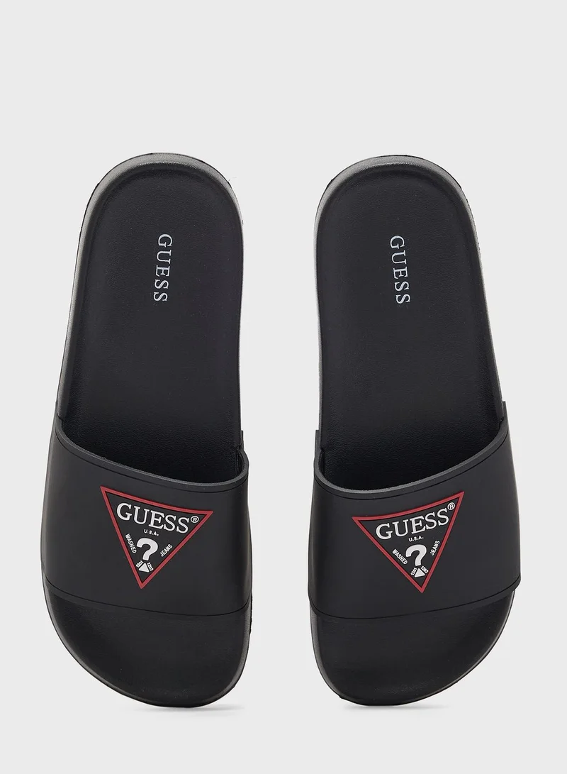 GUESS Pvc Molded Pool Slider