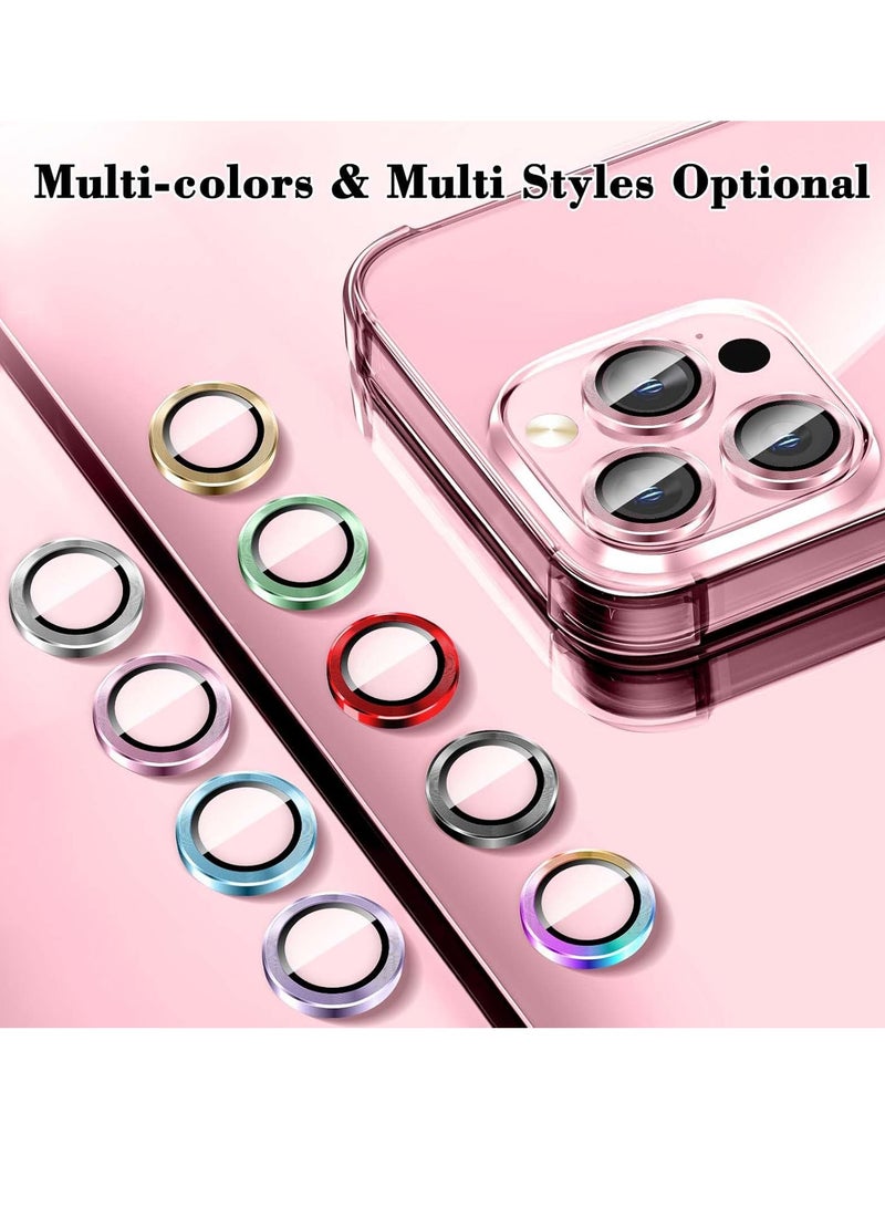 ELTRAZONE Premium Tempered Glass Camera Lens Protector for iPhone 16 Pro/Pro Max - HD Clarity with Automatic Alignment & Individual Metal Rings - Stylish Pink - Image 2